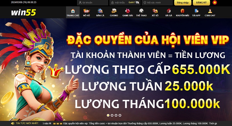 Ưu điểm vượt trội khi game thủ đăng nhập Win55