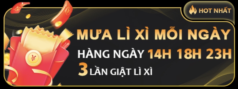 Hứng trọn cơn mưa lì xì mỗi ngày vào 3 khung giờ đặc biệt